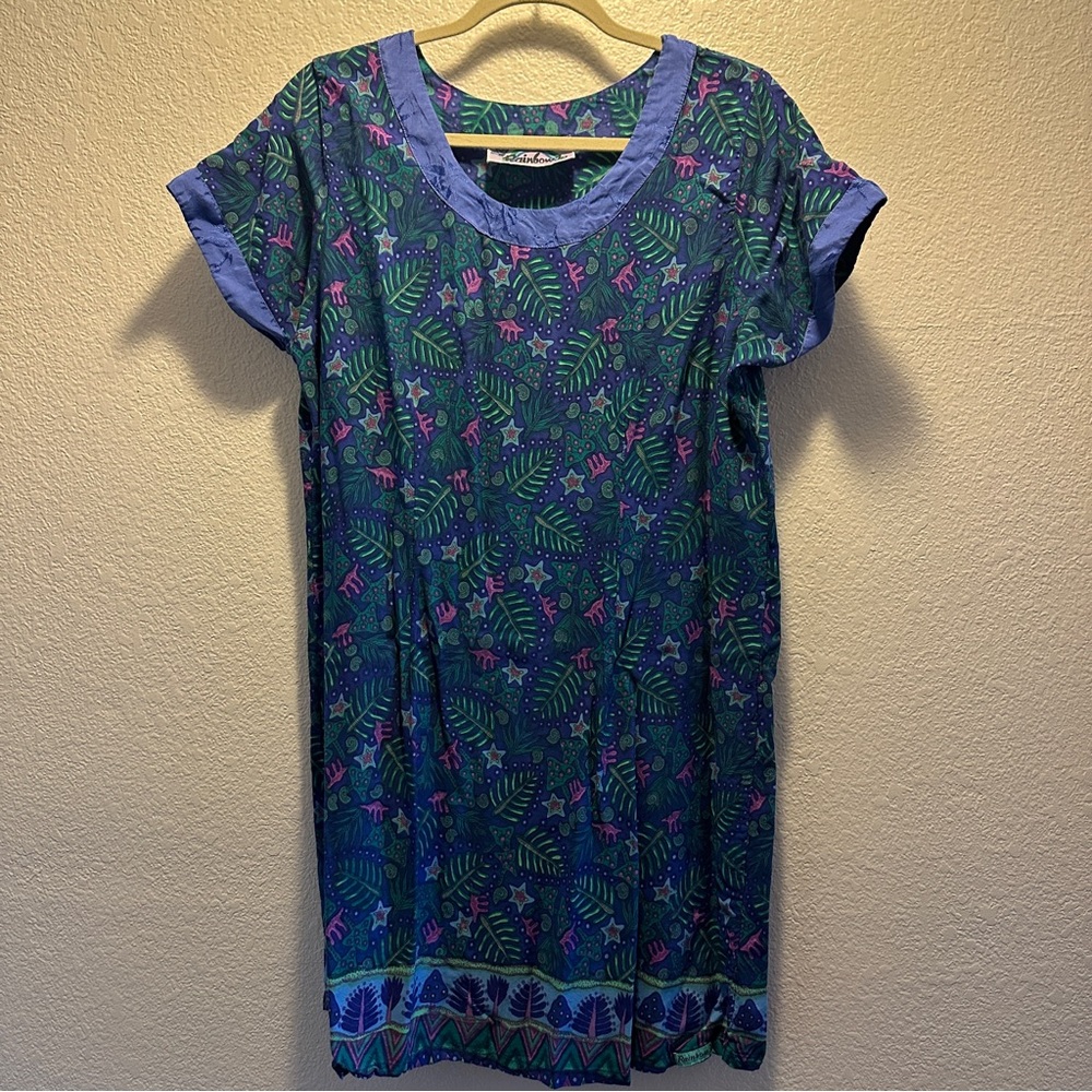 RAINBOW JO TROPICAL FLORAL RESORT WEAR DRESS